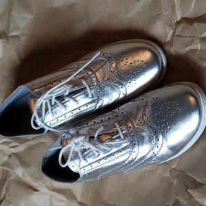 Cole Haan Grand Os Silver wingtip 10.5